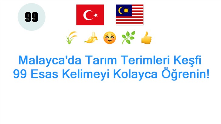 Malaycada Tarım Terimleri Keşfi: 99 Esas Kelimeyi Kolayca Öğrenin!